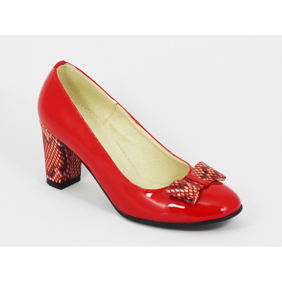 Pantofi de damă roșii din piele naturală – P032 pantofi.moda/ imagine 2022